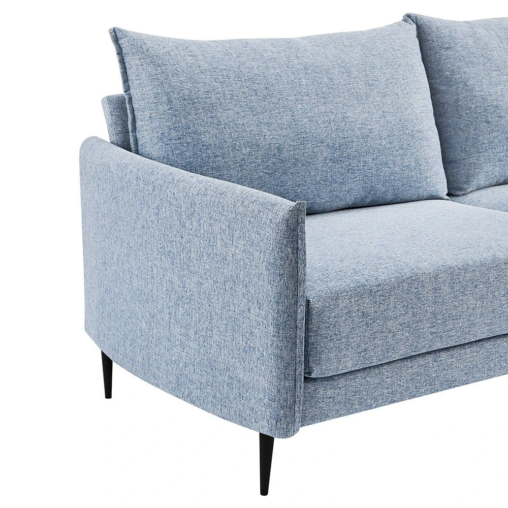 Bari Flax Blue Fabric Sofa 14 Bari Flax Blue Fabric Sofa - Image 14