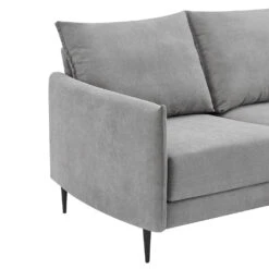 Bari Light Grey Brushed Fabric Chaise Sofa -Daals Store AYSF 08 GREYFAB LS detail1
