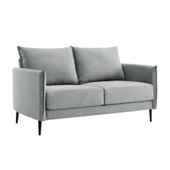 Bari Light Grey Brushed Fabric Sofa 27 Bari Light Grey Brushed Fabric Sofa -Daals Store AYSF 08 LGREYFAB 2ST WB1