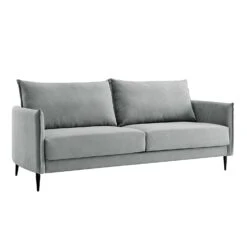 Bari Light Grey Brushed Fabric Sofa 31 Bari Light Grey Brushed Fabric Sofa -Daals Store AYSF 08 LGREYFAB 3ST WB1