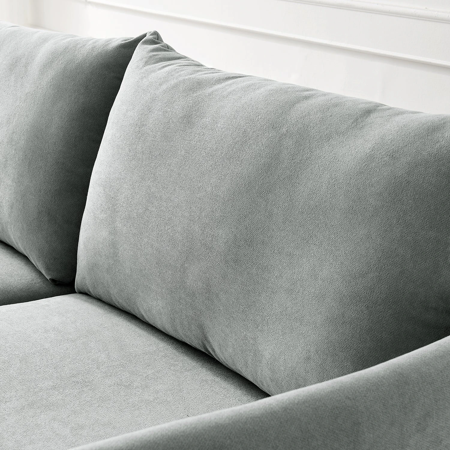 Bari Light Grey Brushed Fabric Sofa 8 Bari Light Grey Brushed Fabric Sofa - Image 8