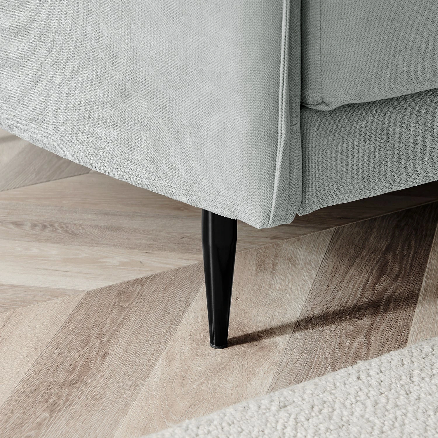 Bari Light Grey Brushed Fabric Sofa 9 Bari Light Grey Brushed Fabric Sofa - Image 9