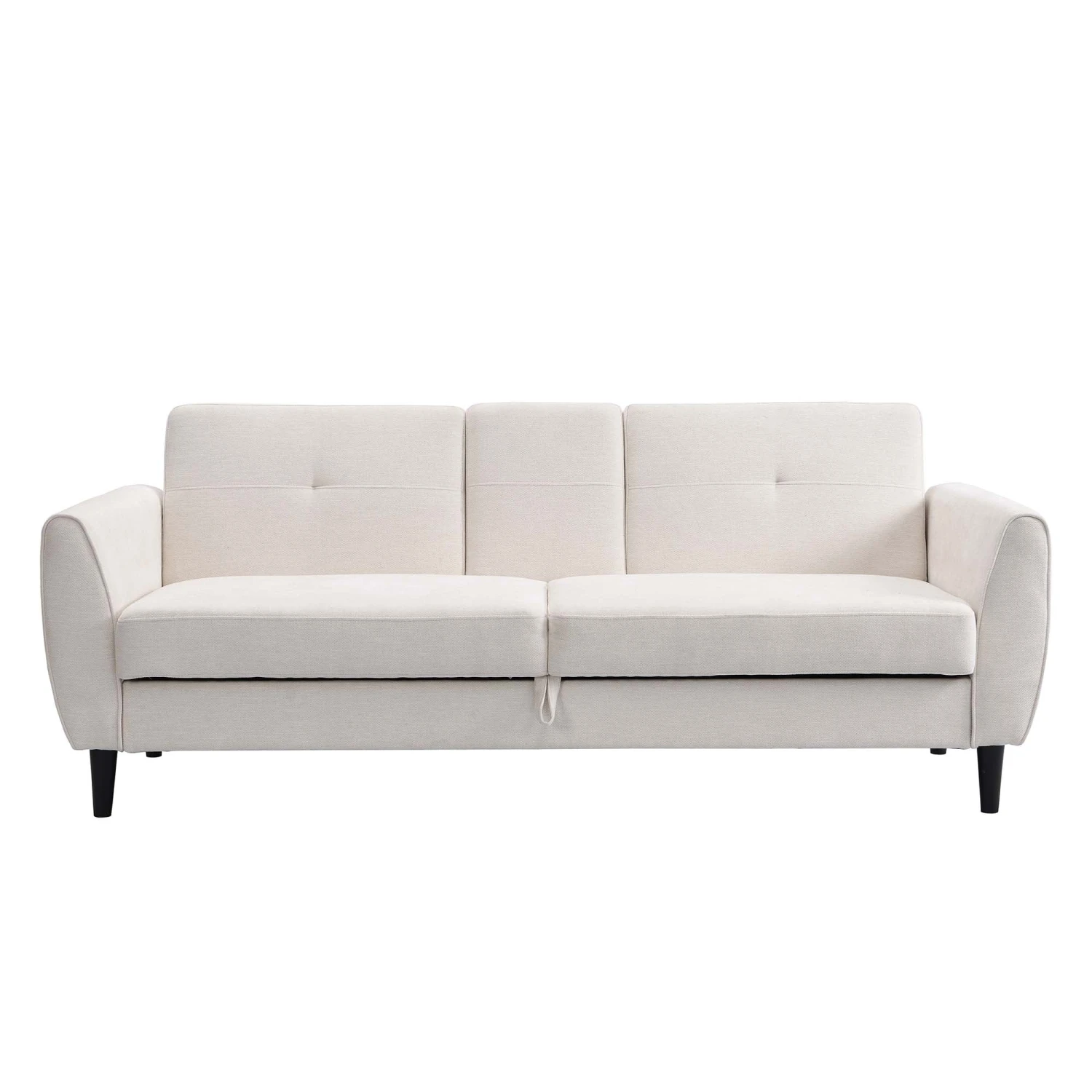 Latimer Beige Woven Fabric 3-Seater Storage Sofa Bed 5 Latimer Beige Woven Fabric 3-Seater Storage Sofa Bed - Image 5