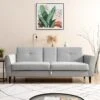 Latimer Grey Faux Leather 3-Seater Storage Sofa Bed -Daals Store AYSF 09 GREYPU 3ST main