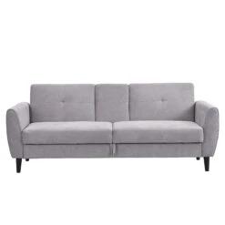 Latimer Light Grey Brushed Fabric 3-Seater Storage Sofa Bed -Daals Store AYSF 09 LGREYFAB 3ST WB1
