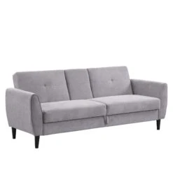 Latimer Light Grey Brushed Fabric 3-Seater Storage Sofa Bed -Daals Store AYSF 09 LGREYFAB 3ST WB2