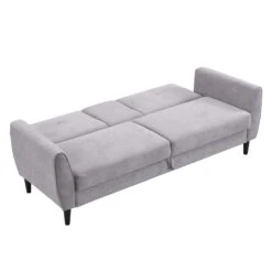 Latimer Light Grey Brushed Fabric 3-Seater Storage Sofa Bed -Daals Store AYSF 09 LGREYFAB 3ST WB5