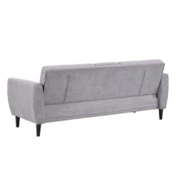 Latimer Light Grey Brushed Fabric 3-Seater Storage Sofa Bed -Daals Store AYSF 09 LGREYFAB 3ST WB9