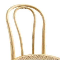 Camille Natural Elm Wood & Rattan Bentwood Counter Stool - Parisian Bistro Style -Daals Store BCH 003 NAT detail1