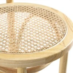 Camille Natural Elm Wood & Rattan Bentwood Counter Stool - Parisian Bistro Style -Daals Store BCH 003 NAT detail2