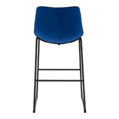 Sutton Set Of 2 Barstools With Fluted Back (Blue Velvet) 15 Sutton Set Of 2 Barstools With Fluted Back (Blue Velvet) -Daals Store BCH 2099 BLUE VEL 2P WB4