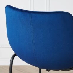 Sutton Set Of 2 Barstools With Fluted Back (Blue Velvet) 10 Sutton Set Of 2 Barstools With Fluted Back (Blue Velvet) -Daals Store BCH 2099 BLUE VEL 2P scene2