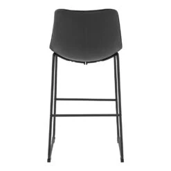 Sutton Grey Velvet Barstools with Fluted Back – Set of 2 Contemporary Kitchen Stools -Daals Store BCH 2099 GREY VEL 2P WB4