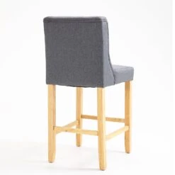 Harbury Light Grey Linen Set of 2 Buttoned Bar Stools β Classic Tufted Back 65cm Kitchen Chairs 17 Harbury Light Grey Linen Set of 2 Buttoned Bar Stools β Classic Tufted Back 65cm Kitchen Chairs -Daals Store BCH 2112 LGREY LINEN 2P WB4