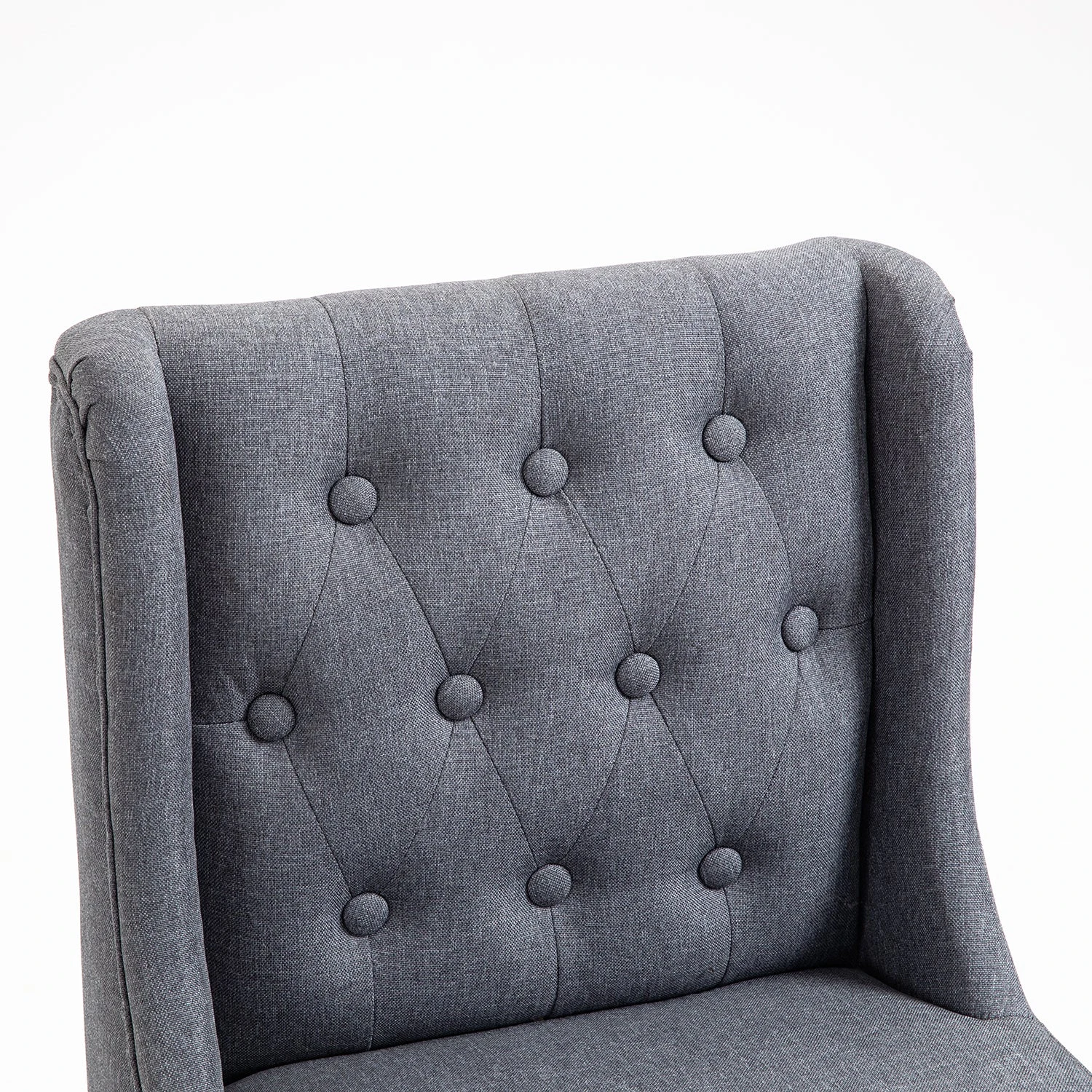 Harbury Light Grey Linen Set of 2 Buttoned Bar Stools β Classic Tufted Back 65cm Kitchen Chairs 9 Harbury Light Grey Linen Set of 2 Buttoned Bar Stools β Classic Tufted Back 65cm Kitchen Chairs - Image 9