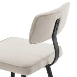 Charlecote Set Of 2 Champagne Colour Velvet Upholstered Bar Stools 18 Charlecote Set Of 2 Champagne Colour Velvet Upholstered Bar Stools -Daals Store BCH 2127 CHAMP VEL 2P detail2