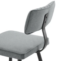 Charlecote Set Of 2 Light Grey Fabric Upholstered Bar Stools 18 Charlecote Set Of 2 Light Grey Fabric Upholstered Bar Stools -Daals Store BCH 2127 LIGHTGREY FAB 2P detail2