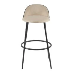 Barton Set Of 2 Champagne Velvet Upholstered Bar Stools With Contrast Piping 13 Barton Set Of 2 Champagne Velvet Upholstered Bar Stools With Contrast Piping -Daals Store BCH 2129 CHAMP VEL 2P WB3