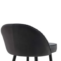 Miyae Set of 2 Charcoal Velvet Counter Stools β Hand-Pleated Luxe Dining Seats with Gold Tipped Legs 21 Miyae Set of 2 Charcoal Velvet Counter Stools β Hand-Pleated Luxe Dining Seats with Gold Tipped Legs -Daals Store BCH 2148 CHARCOAL VEL 2P detail2