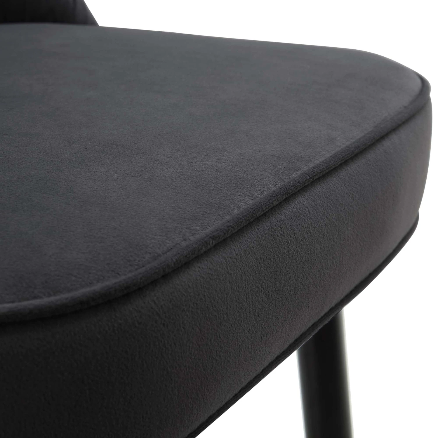 Miyae Set of 2 Charcoal Velvet Counter Stools β Hand-Pleated Luxe Dining Seats with Gold Tipped Legs 12 Miyae Set of 2 Charcoal Velvet Counter Stools β Hand-Pleated Luxe Dining Seats with Gold Tipped Legs - Image 12