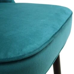 Miyae Set Of 2 Pleated Teal Velvet Upholstered Counter Stools 23 Miyae Set Of 2 Pleated Teal Velvet Upholstered Counter Stools -Daals Store BCH 2148 TEAL VEL 2P detail4