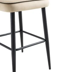 Oakley Champagne Velvet Counter Stools (Set of 2) – Curved Back with Contrast Piping -Daals Store BCH 2155 CHAMP VEL 2P detail3