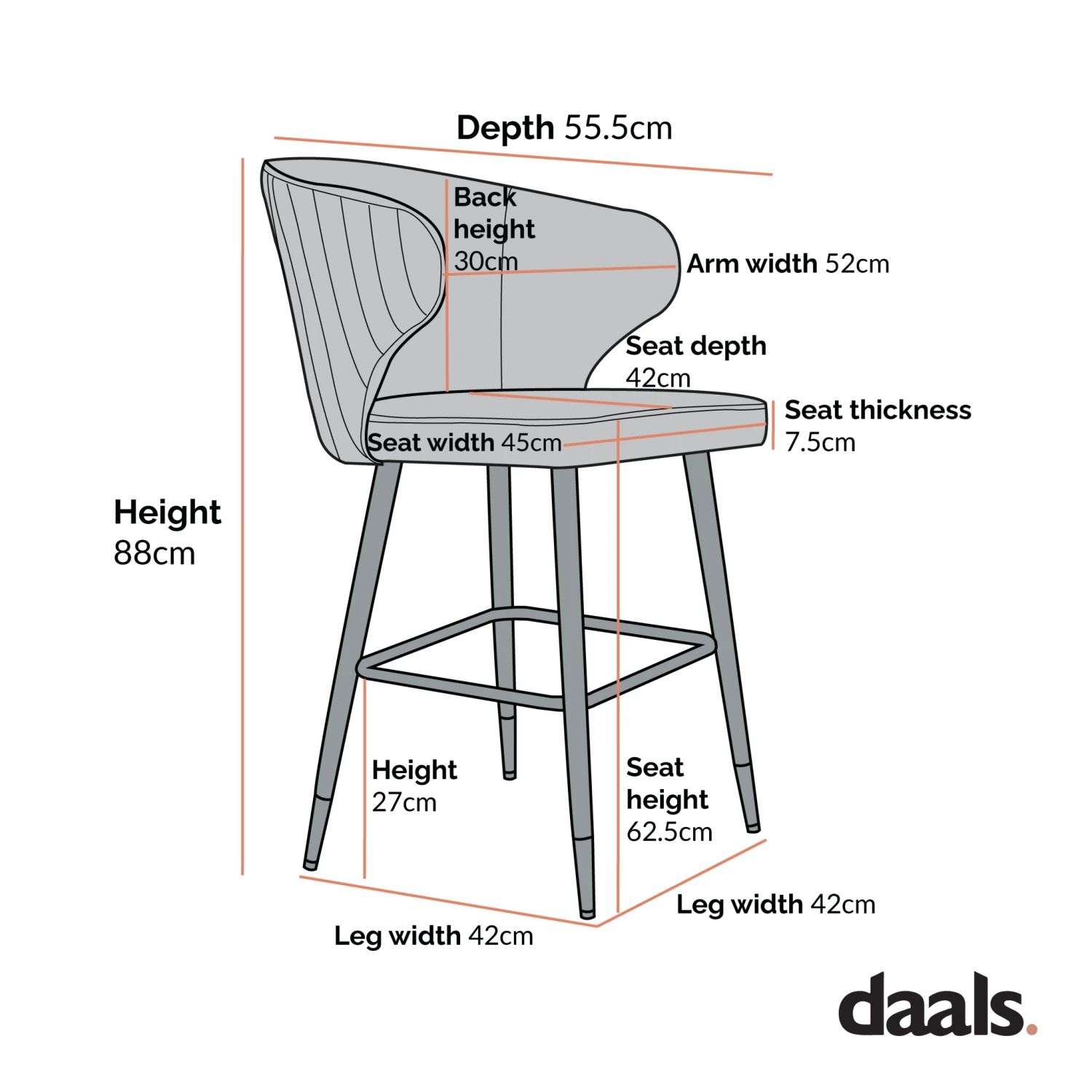 Langham Set Of 2 Mustard Velvet Upholstered Carver Counter Stools 5 Langham Set Of 2 Mustard Velvet Upholstered Carver Counter Stools - Image 5
