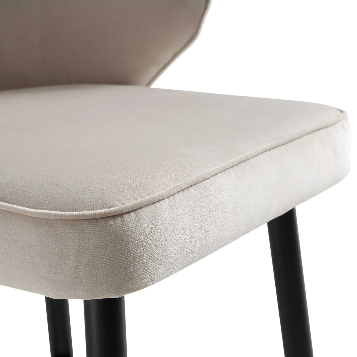 Langham Set Of 2 Champagne Velvet Upholstered Carver Counter Stools 12 Langham Set Of 2 Champagne Velvet Upholstered Carver Counter Stools - Image 12