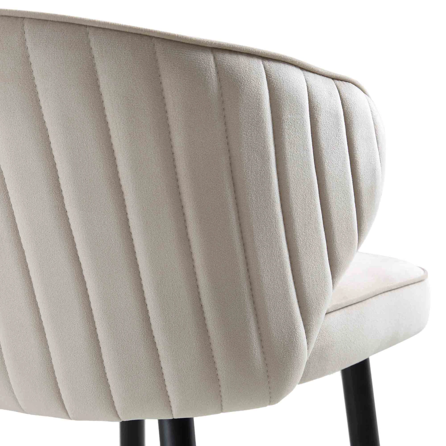 Langham Set Of 2 Champagne Velvet Upholstered Carver Counter Stools 13 Langham Set Of 2 Champagne Velvet Upholstered Carver Counter Stools - Image 13