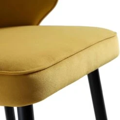 Langham Set Of 2 Mustard Velvet Upholstered Carver Counter Stools 26 Langham Set Of 2 Mustard Velvet Upholstered Carver Counter Stools -Daals Store BCH 2170 MUSTARD VEL 2P detail3