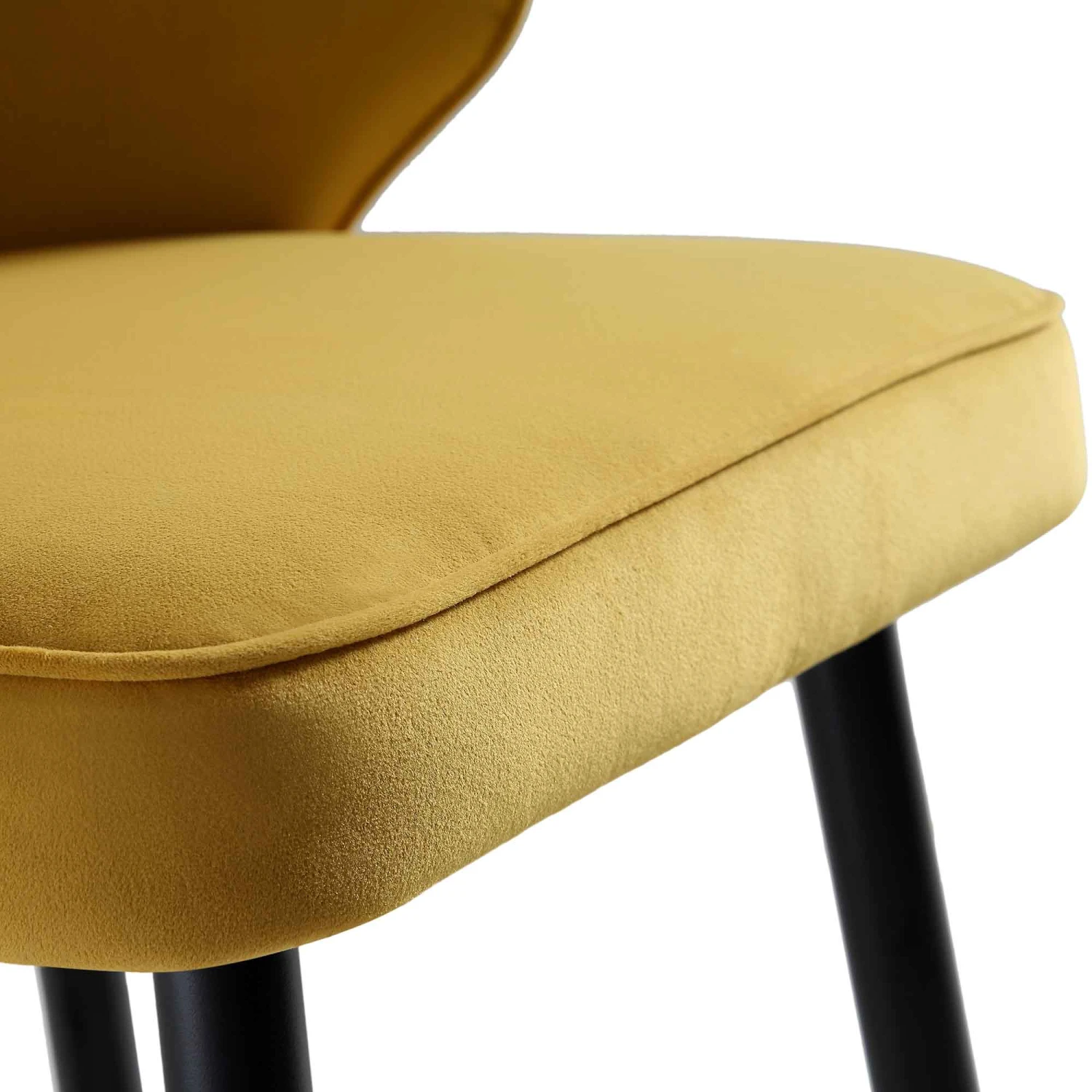 Langham Set Of 2 Mustard Velvet Upholstered Carver Counter Stools 13 Langham Set Of 2 Mustard Velvet Upholstered Carver Counter Stools - Image 13