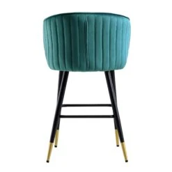 Langham Set Of 2 Teal Velvet Upholstered Carver Counter Stools 23 Langham Set Of 2 Teal Velvet Upholstered Carver Counter Stools -Daals Store BCH 2170 TEAL VEL 2P WB7