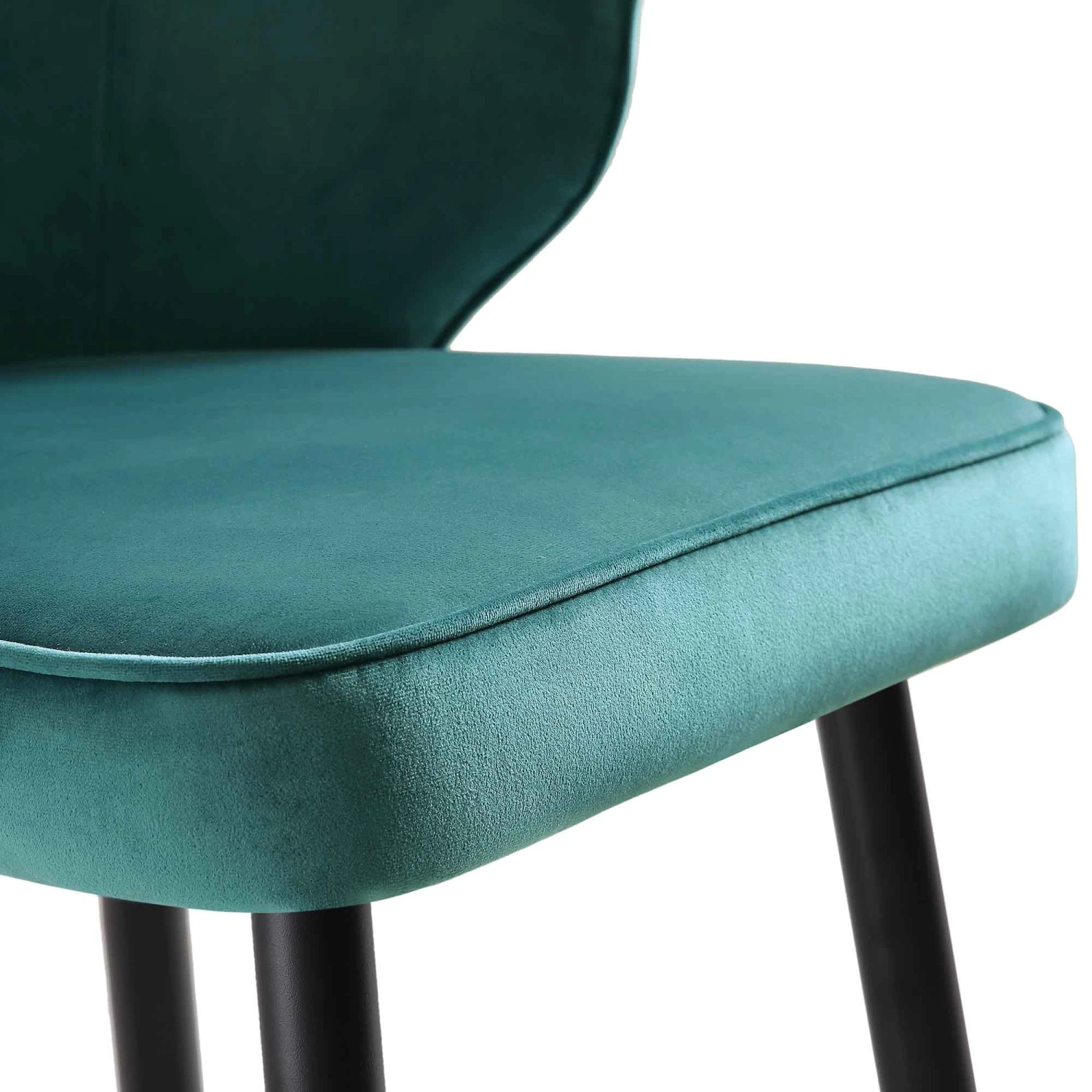 Langham Set Of 2 Teal Velvet Upholstered Carver Counter Stools 12 Langham Set Of 2 Teal Velvet Upholstered Carver Counter Stools - Image 12