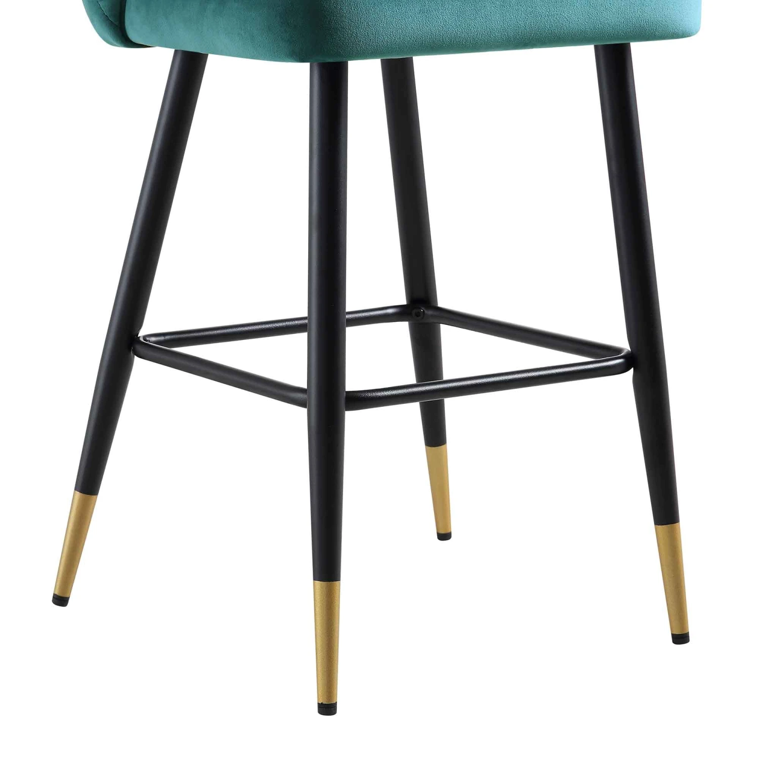 Langham Set Of 2 Teal Velvet Upholstered Carver Counter Stools 14 Langham Set Of 2 Teal Velvet Upholstered Carver Counter Stools - Image 14