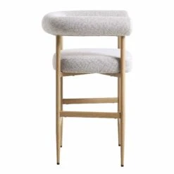 Fulbourn Beige Woven Counter Stool – Tubular Wrap-Around Back with Natural Wood Effect Legs -Daals Store BCH 2171 BEIGE WOV NAT WB3
