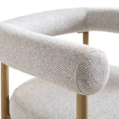 Fulbourn Beige Woven Counter Stool – Tubular Wrap-Around Back with Natural Wood Effect Legs -Daals Store BCH 2171 BEIGE WOV NAT detail1