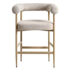 Fulbourn Taupe Boucle Counter Stool β Tubular Back with Natural Wood Effect Legs 14 Fulbourn Taupe Boucle Counter Stool β Tubular Back with Natural Wood Effect Legs -Daals Store BCH 2171 TAUPE BOUCLE NAT WB1