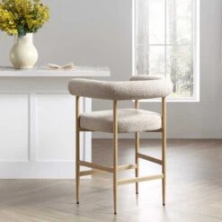 Fulbourn Taupe Boucle Counter Stool β Tubular Back with Natural Wood Effect Legs 13 Fulbourn Taupe Boucle Counter Stool β Tubular Back with Natural Wood Effect Legs -Daals Store BCH 2171 TAUPE BOUCLE NAT scene1