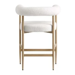 Fulbourn White Boucle & Natural Wood Effect Counter Stool - Modern Tubular Back Dining Chair 19 Fulbourn White Boucle & Natural Wood Effect Counter Stool - Modern Tubular Back Dining Chair -Daals Store BCH 2171 WHITE BOUCLE NAT WB5