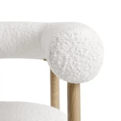 Fulbourn White Boucle & Natural Wood Effect Counter Stool - Modern Tubular Back Dining Chair 22 Fulbourn White Boucle & Natural Wood Effect Counter Stool - Modern Tubular Back Dining Chair -Daals Store BCH 2171 WHITE BOUCLE NAT detail3