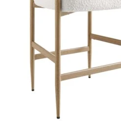 Fulbourn White Boucle & Natural Wood Effect Counter Stool - Modern Tubular Back Dining Chair 23 Fulbourn White Boucle & Natural Wood Effect Counter Stool - Modern Tubular Back Dining Chair -Daals Store BCH 2171 WHITE BOUCLE NAT detail4
