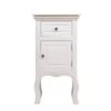 Wood White 1-Door 1-Drawer Bedside Table Nightstand Cabinet 40 Wood White 1-Door 1-Drawer Bedside Table Nightstand Cabinet -Daals Store BF017 WHT WB1