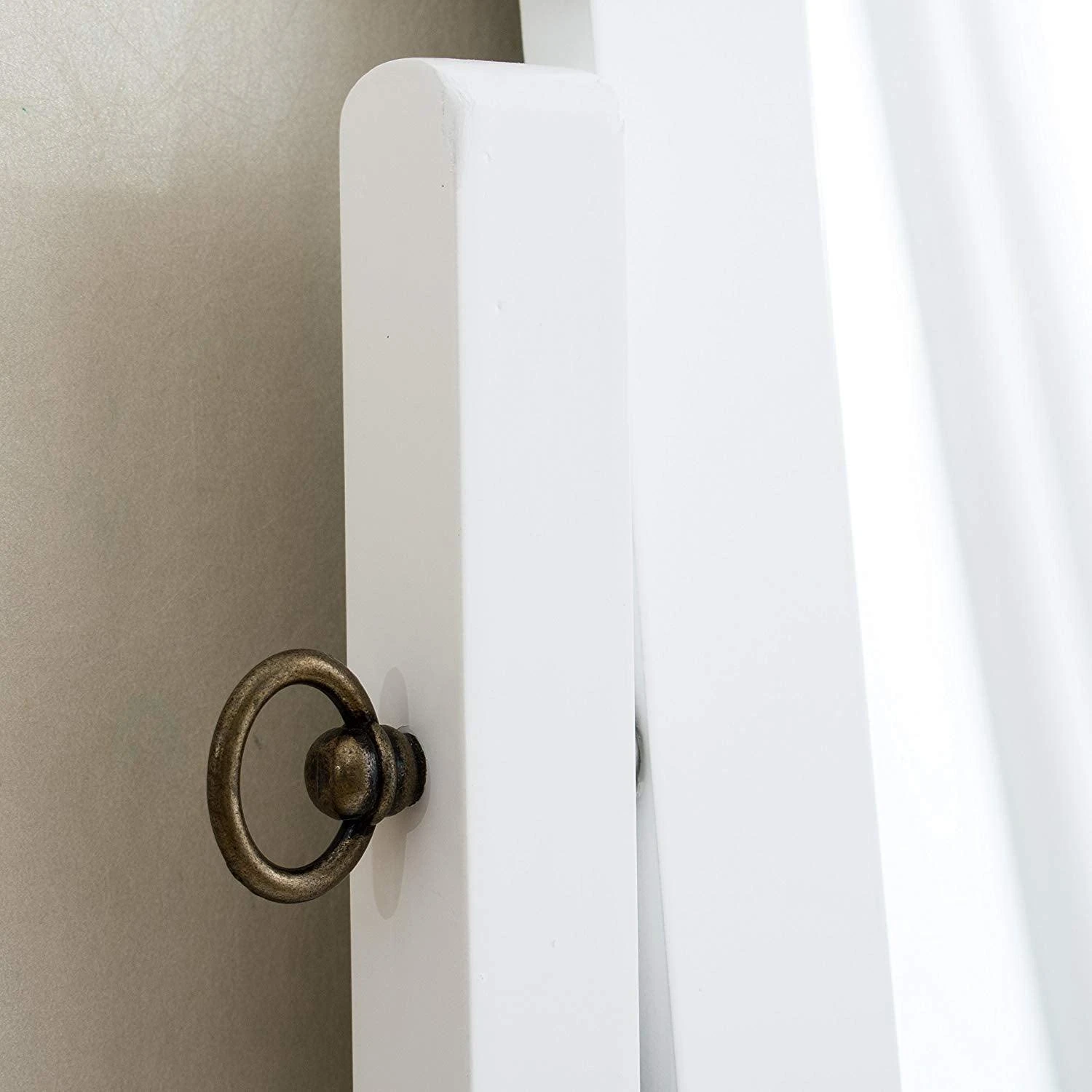 1-Drawer White Dressing Table With Stool & Single Square Mirror 6 1-Drawer White Dressing Table With Stool & Single Square Mirror - Image 6