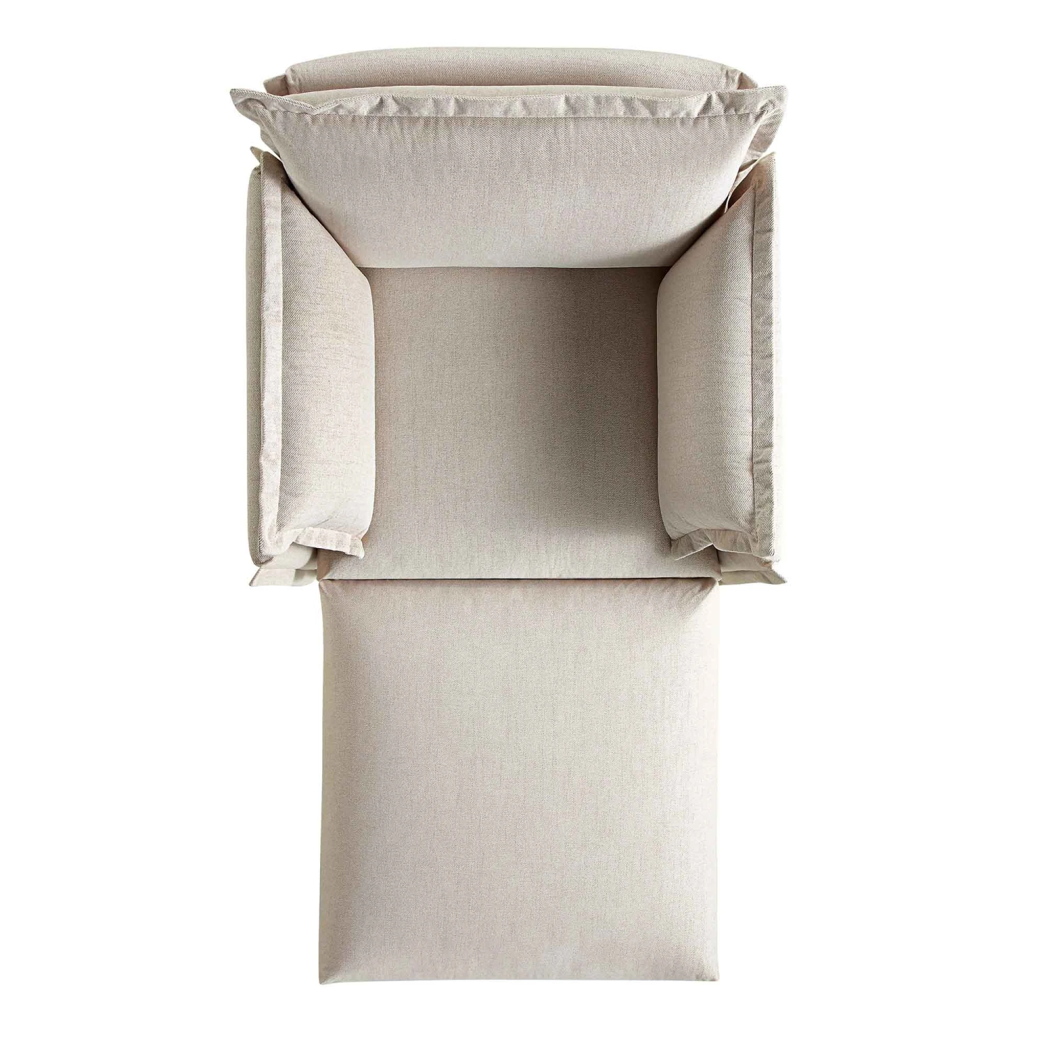 Byron Pillow Edge Beige Fabric Modular Sofa, 1-Seater Chaise 6 Byron Pillow Edge Beige Fabric Modular Sofa, 1-Seater Chaise - Image 6