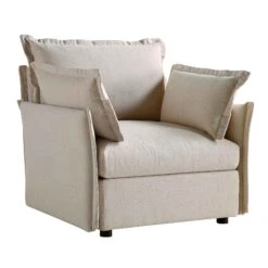 Byron Pillow Edge Beige Fabric Modular Sofa, 1-Seater 17 Byron Pillow Edge Beige Fabric Modular Sofa, 1-Seater -Daals Store BOSF 7053 BEIGE FAB 1ST WB2