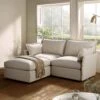 Byron Pillow Edge Beige Fabric Modular Sofa, 2-Seater Chaise 18 Byron Pillow Edge Beige Fabric Modular Sofa, 2-Seater Chaise -Daals Store BOSF 7053 BEIGE FAB 2STCHAISE main