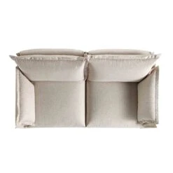 Byron Pillow Edge Beige Fabric Modular Sofa, 2-Seater -Daals Store BOSF 7053 BEIGE FAB 2ST WB3