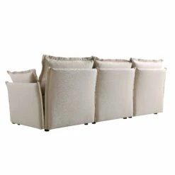 Byron Pillow Edge Beige Fabric Modular Sofa, 3-Seater 22 Byron Pillow Edge Beige Fabric Modular Sofa, 3-Seater -Daals Store BOSF 7053 BEIGE FAB 3ST WB6