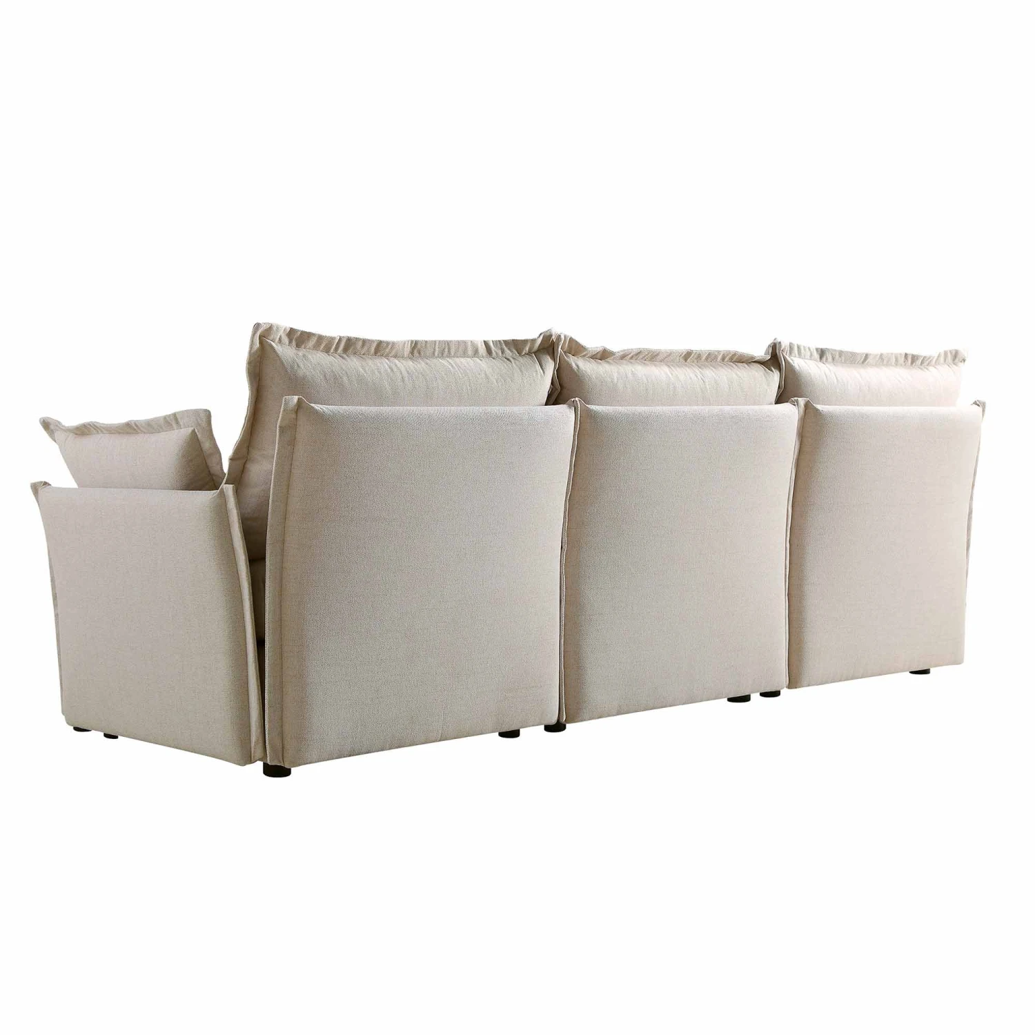 Byron Pillow Edge Beige Fabric Modular Sofa, 3-Seater 10 Byron Pillow Edge Beige Fabric Modular Sofa, 3-Seater - Image 10