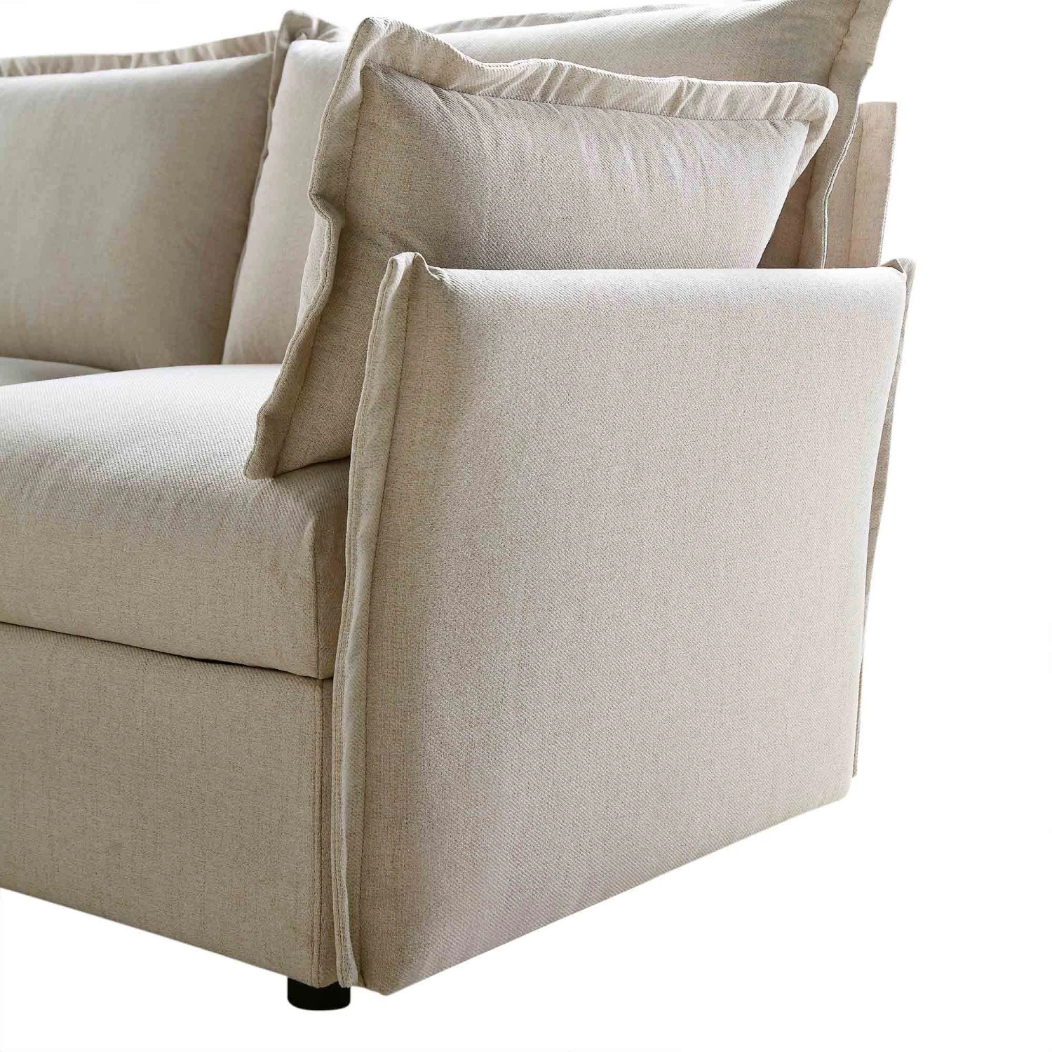 Byron Pillow Edge Beige Fabric Modular Sofa, 3-Seater 13 Byron Pillow Edge Beige Fabric Modular Sofa, 3-Seater - Image 13